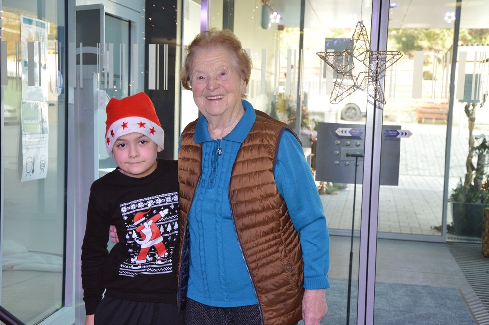 Bewohnerin mit Enkerl